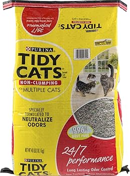 Tidy Cats 24/7 Performance Non-Clumping Multi-Cat Litter, 40 lb Bag