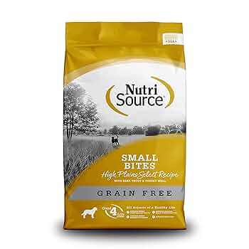NutriSource Grain Free High Plains Select Small Bites Dry Dog Food - 5 lb