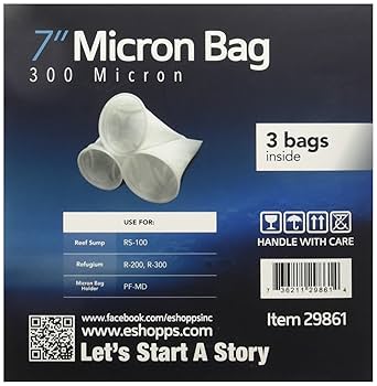 Eshopps Filter Sock 7" - 300 Micron - 3 Pack - Aquarium Filter Bags
