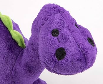 GoDog Dino Mini Bruto Purple Plush Dog Toy with Chew Guard