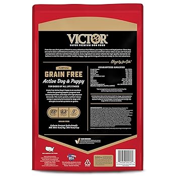 Victor Active Dog & Puppy Formula, Grain-Free, Beef & Sweet Potato, Dry Food, 5 lb
