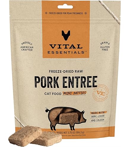 Vital Essentials Freeze-Dried Raw Pork Entree & Mixer Cat Food Soft Nibs, 12oz