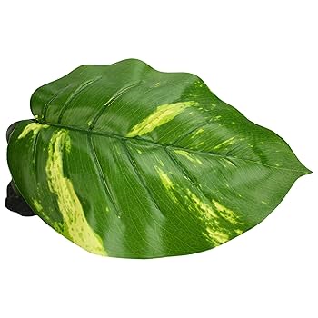 Komodo Guiana Plant - Jumbo Reptile Terrarium Decor, 27" Artificial Rainforest Plant with Weighted Base