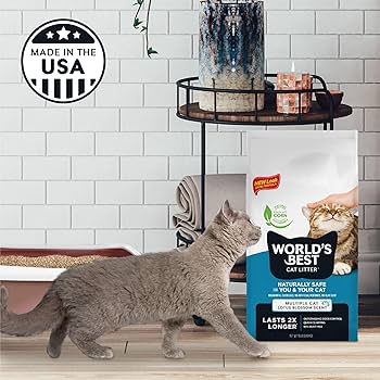 World's Best Cat Litter Multi-Cat Lotus Blossom Scented Clumping Corn Formula, 28 lb