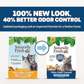 Naturally Fresh Odor Control Clumping Cat Litter - Walnut Based, Multi-Cat, Unscented, 26 lb