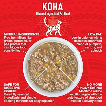 Koha Pure Shreds Beef Entree Wet Cat Food, 5.5 oz Can - Grain Free, Single Meat, High Protein