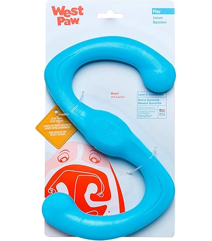 West Paw Drifty Dog Toy - Seaflex, Large, Surf Blue - Durable Chew Toy for Moderate Chewers