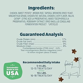 Shameless Pets Catnip N Chill Crunchy Cat Treats - Chicken, Sweet Potato - 2.5 oz Bag