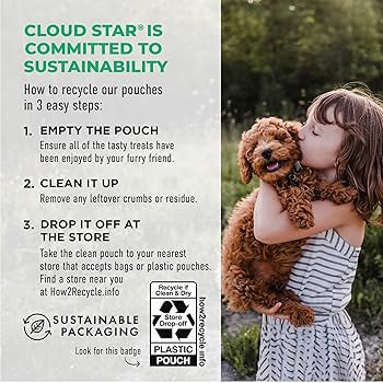 Cloud Star Tricky Trainers Puppy Treats - Mini Lamb Flavor, Soft & Chewy, 5 oz Bag