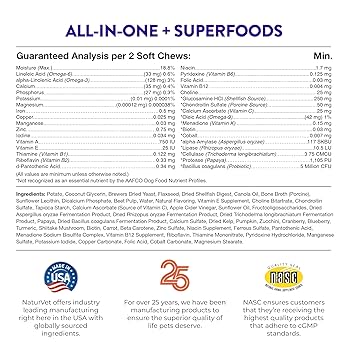 NaturVet Evolutions All-in-One + Superfoods Soft Chews for Dogs - 90 Count - Overall Wellness