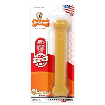 Nylabone Dura Chew Dog Bone - Peanut Butter Flavor - Giant