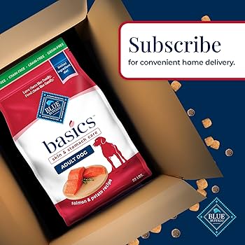 Blue Buffalo Basics Salmon & Potato Recipe, Grain-Free, Limited Ingredient Adult Dry Dog Food, 22 lb Bag