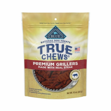 Blue Buffalo True Chews Premium Grillers Steak Dog Treats, 10 oz