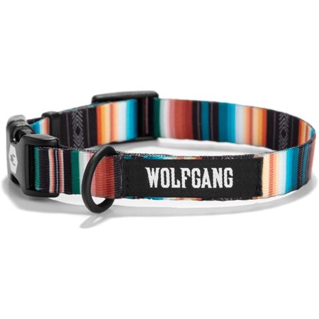 Wolfgang LostArt Dog Collar - Large, Adjustable, Multicolored Polyester, 18-26 inch