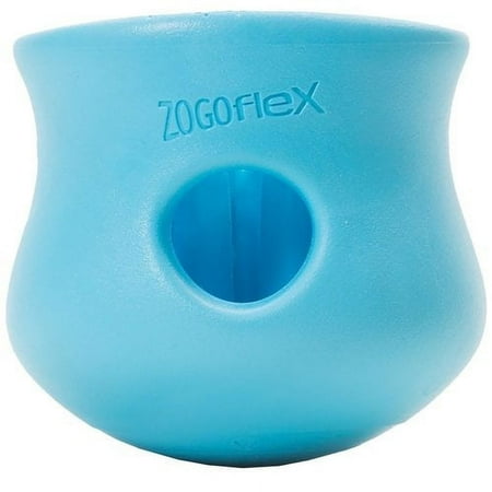 West Paw Zogoflex Toppl Dog Toy - Large, Aqua Blue - Treat Dispensing Puzzle