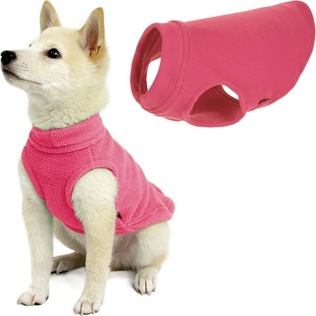 Gooby Stretch Fleece Vest Dog Sweater - Pink, XS - Pullover Jacket