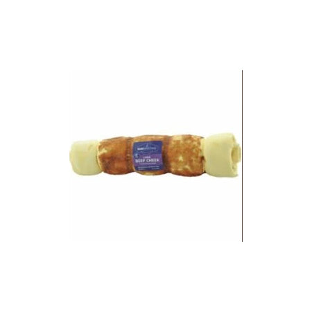 Barkworthies Collagen Beef Cheek Wrapped with Chicken - Large Dog Treat