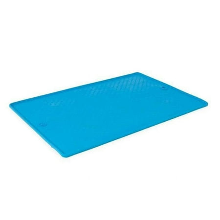 Dexas Pets Grippmat Flexible Non-Slip Pet Placemat, 13 x 19 Inches, Pro Blue