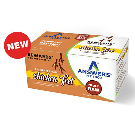 Answers Pet Food - Fermented Chicken Feet - 10ct - Raw, Frozen Dog & Cat Treats