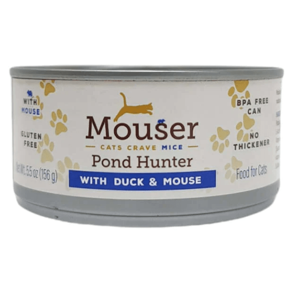 Mouser Pond Hunter Duck & Mouse Wet Cat Food, 5.5 oz