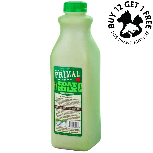 Primal Frozen Goat Milk Green Goodness for Dogs & Cats, 32 oz
