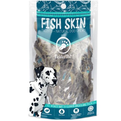 TickledPet Icelandic Cod Skin Twists Dog Treats, 2 oz