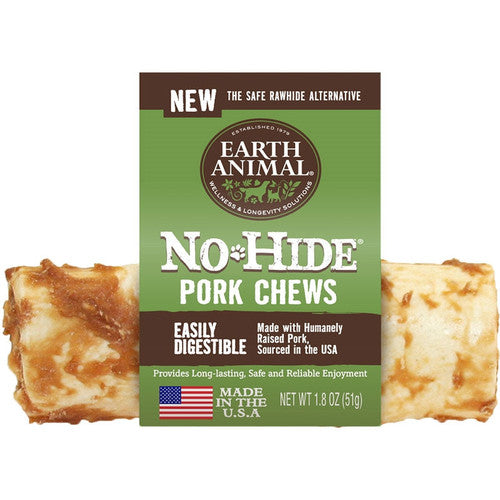 Earth Animal No-Hide Pork Dog Chew - 4 inch, Rawhide Alternative