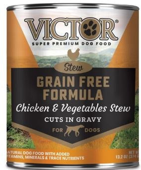 Victor Grain Free Chicken & Vegetable Stew Cuts in Gravy Wet Dog Food, 13.2 oz