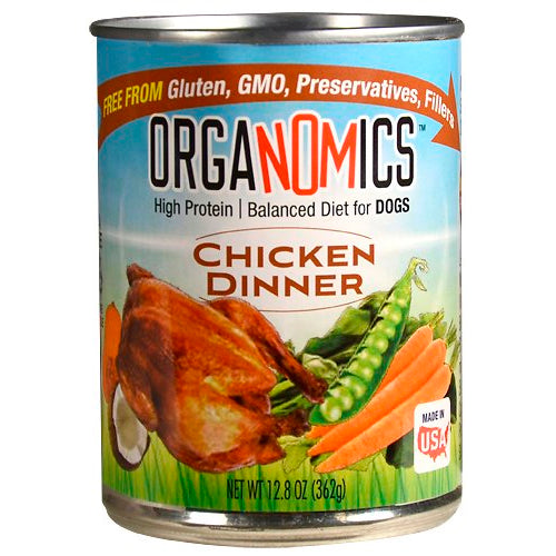 Evangers Organomics Chicken Dinner for Dogs 12.5 oz Can - Grain-Free Wet Food