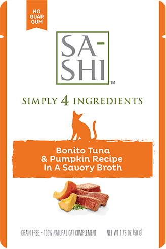 Sashi by Rawz Sa-Shi Tuna & Pumpkin Cat Food Pouch, 1.76 oz - Wet Topper, Grain-Free