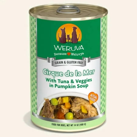 Weruva Classic Dog Food, Cirque de la Mer Tuna & Veggies in Gravy, 14oz Can