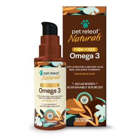 Pet Releaf Rituals Omega 3 Algae Supplement for Dogs & Cats - 2oz Fish-Free Omega Oil