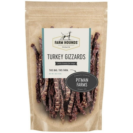 Farm Hounds Turkey Gizzard Sticks Dog Treats - 4.5oz - Natural, High Protein, Single Ingredient Jerky