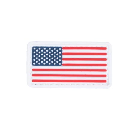 Boss Dog Tactical Collar Patch - Stealth USA Flag - Hook-Backed Rubber Patch