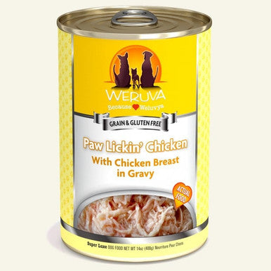 Weruva Classic Paw Lickin' Chicken in Gravy Grain-Free Wet Dog Food, 14 oz Can