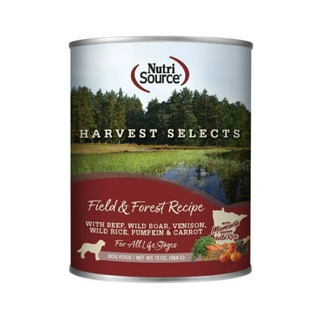 NutriSource Harvest Selects Field & Forest Canned Dog Food, 13 oz Can / 12-Pack