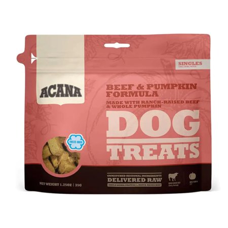 Acana Singles Freeze-Dried Beef & Pumpkin Dog Treats, 3.25 oz, Grain-Free, Limited Ingredient
