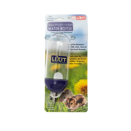 Lixit Aquarium Cage Water Bottle - 5 oz - Small Animal (Hamster, Gerbil, Rat)