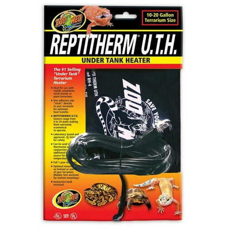 Zoo Med ReptiTherm Under Tank Heater - 10-20 Gallon Terrarium Heat Pad - 6" x 8" UTH