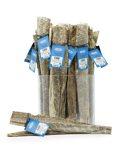 Icelandic+ Cod Skin Strips Dog Treats - Natural Single Ingredient Fish Chews