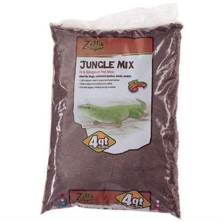 Zilla Jungle Mix Reptile Bedding - 4 Quart, Terrarium Substrate