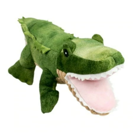 Tall Tails Dog Plush Crunch Gator Toy - 14/15 inch Alligator Squeaky Dog Toy