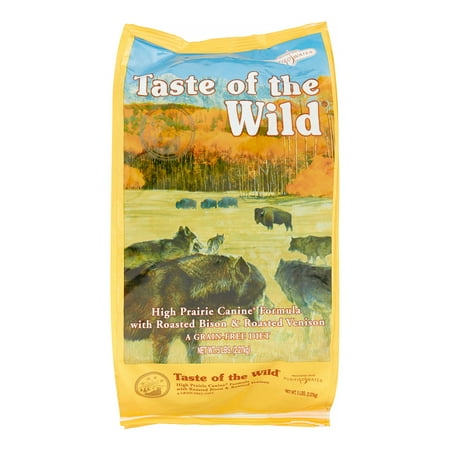 Taste of the Wild High Prairie Canine Recipe - Grain-Free Roasted Bison & Venison Dry Dog Food - 5 lb Bag