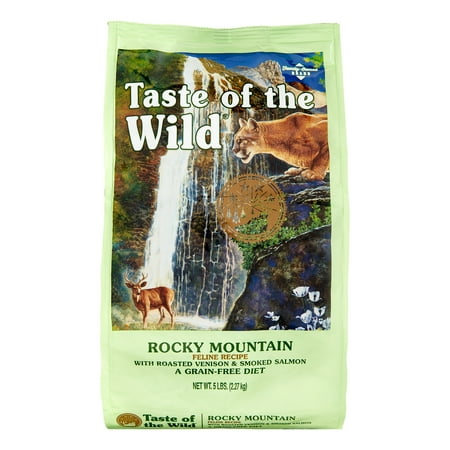 Taste of the Wild Rocky Mountain Grain-Free Dry Cat Food - 5 lb Bag Roasted Venison & Smoked Salmon Recipe