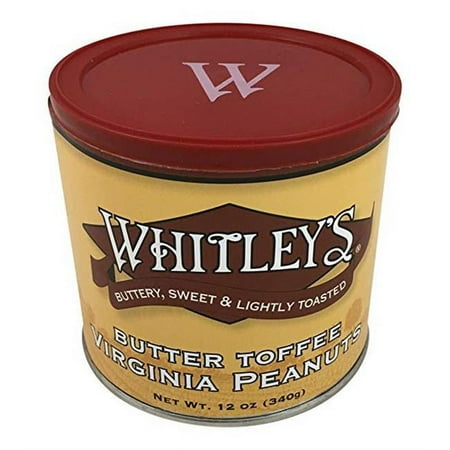 Carolina Nut Company Butter Toffee Peanuts - 12 oz Can Roasted Sweet Treat