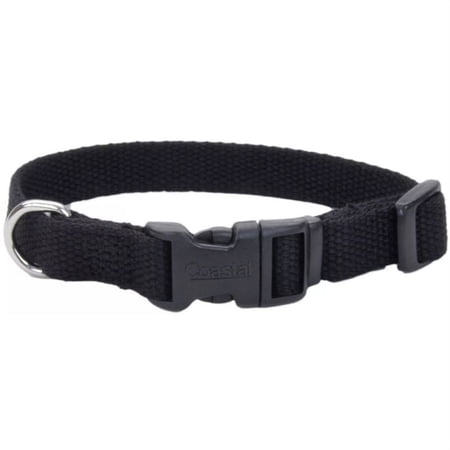 Coastal Pet New Earth Soy Dog Collar - Onyx Black - 6-8" x 3/8" Adjustable