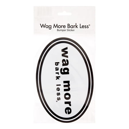 Cloud Star "Wag More Bark Less" White & Black Sticker, 1 ...