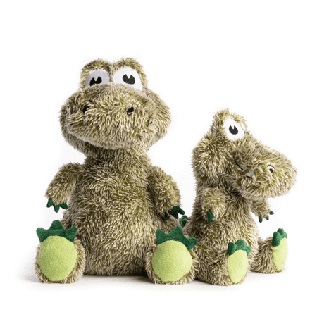 FabDog Fluffy Alligator Dog Toy - Large Plush Squeaky Toy