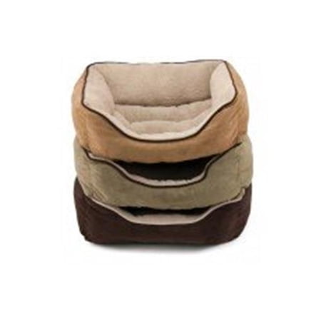 Dallas 040246968443 25 in. Faux Suede Box Bed