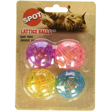 Ethical Pet SPOT Lattice Balls with Bell Cat Toy - 4 Pack